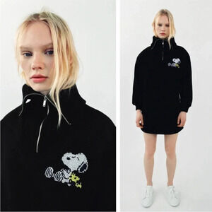ZARA X PEANUTS LIMITED EDITION WOMENS TUNIC SWEATSHIRT